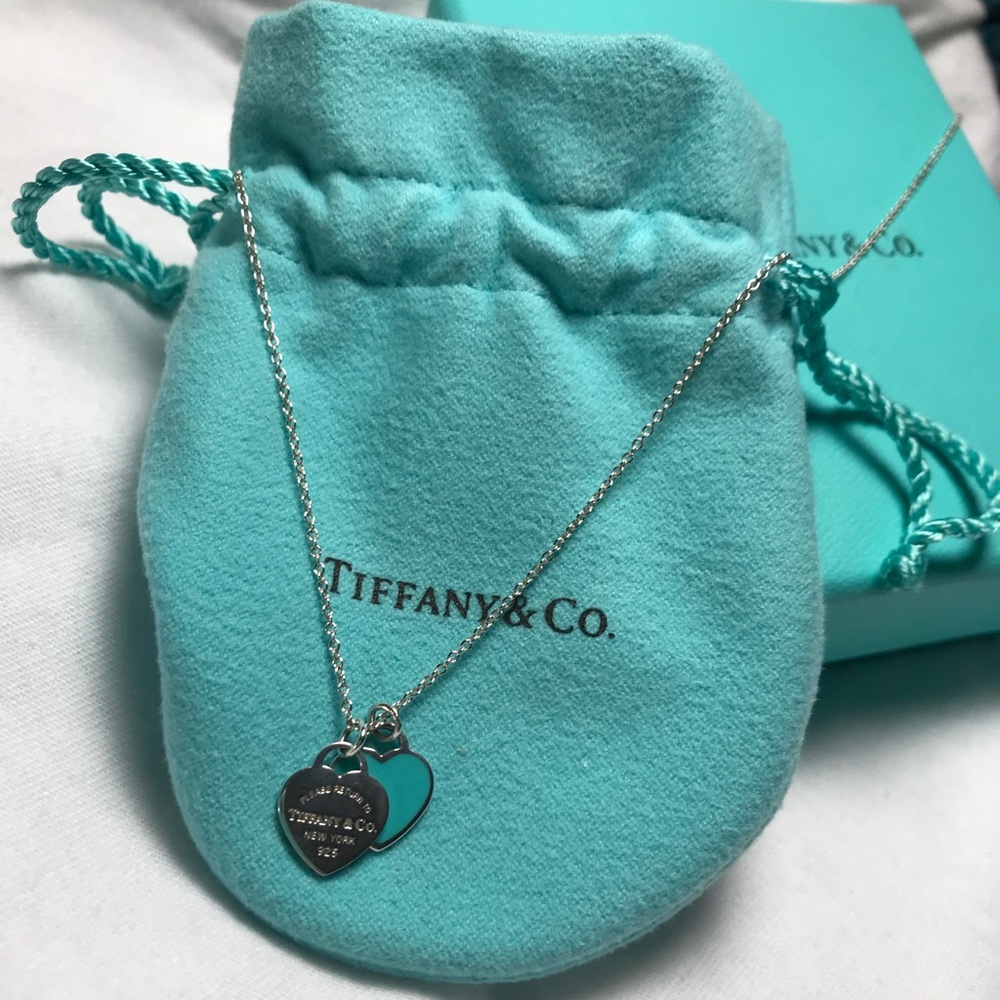Tiffany & Co. Mini Double Heart Pendant Necklace